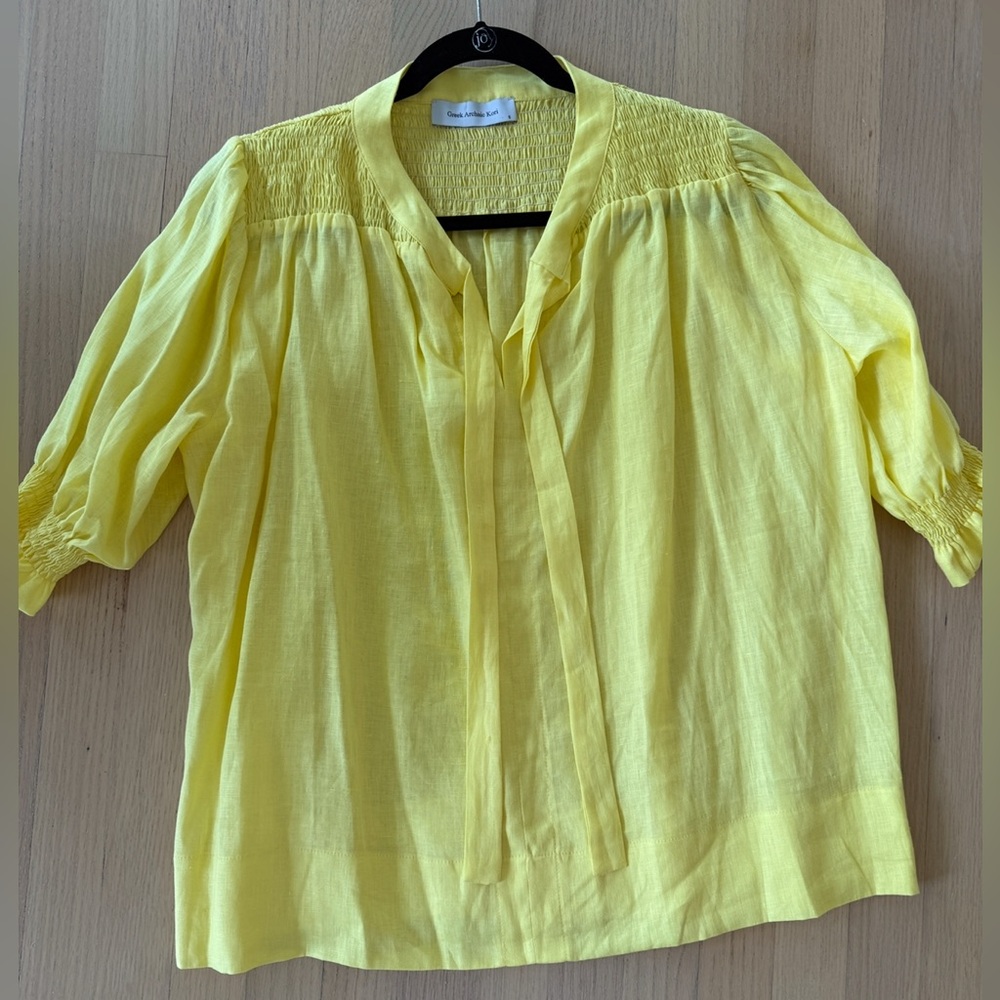 Greek Archaic Kori Top size Small Linen
